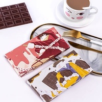 Boîte d'emballage en papier pour bonbons et en-cas de luxe écologiques avec estampage à chaud en or, logo personnalisé, boîte d'emballage pour barres protéinées au chocolat