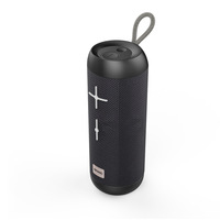 Nouveau haut-parleur stéréo compact sans fil cylindrique portable en tissu étanche avec caisson de basses