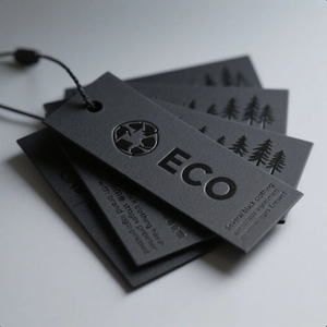 Custom Embossed Hangtags Colored Price Tags For Clothing Brands Waterproof And Holographic Features For Shoes Use