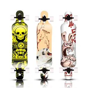 Longboard Adult Skateboard Chinese Maple Custom Fish Skate Cutting Board 4 Wheel Wooden Longboard Skateboard