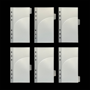 Nieuw Binnen Los Blad Frosted Clear Custom Double Layer Cash Enveloppen Spaarsysteem <span class=keywords><strong>2</strong></span> Pocket Page Budget Binder Hoezen A6 - Product Image 5