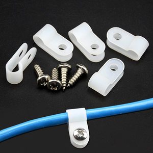 Kẹp Cáp Loại R Ni Lông Màu Trắng Cố Định Kẹp Dây Nhựa Ống Dia 1/8 Inch (3.2Mm) - Product Image 6