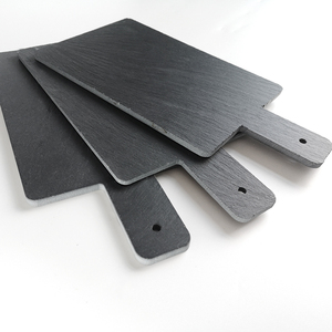 Usine En Gros Noir Rectangulaire Ardoise Plaques Poignées Durable Non-Toxique Écologique Contemporain Deli Fournitures Viande Fromage - Product Image 6