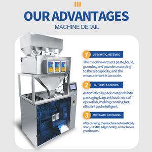 Machine d'emballage commerciale automatique pneumatique pour petits sacs de riz, café, noix, arachides, noix de cajou, avec scellage trois côtés et remplissage - Product Image 2