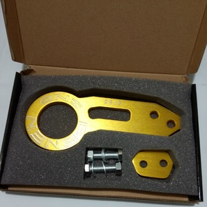 Gancho de Remolque Universal de Aleación de Aluminio Xinlu Auto Parts, 2 Orificios, Amarillo, para Modificación de Automóviles - Product Image 1