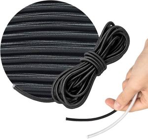 4mm Multicolor Braided Elastic Stretch Cord <b>Set</b> Heavy Duty Waterproof Coated Nylon/Polyester Rope for Garment Shoes Bags Outdoor - Product Image 2