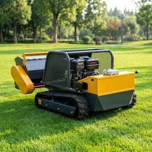 Tondeuse à gazon sur chenilles à moteur essence tout-terrain économique pour l'aménagement paysager des parcs et la coupe de l'herbe sur les pentes montagneuses - Product Image 5