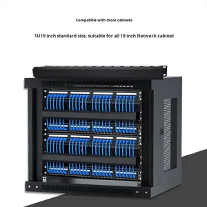 1U 12-khe cắm kim loại quản lý cáp Rack 19 ''Rack mount thêm dày phiên bản 19'' Cáp khay tổ chức vòng lặp Viễn Thông - Product Image 2