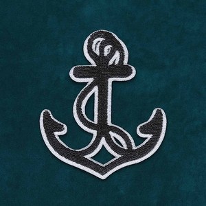 Nautical Theme Cotton Shoulder Bag with Focal Anchor Design - Product Image 3