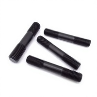 Double-end Carbon Steel Threaded Rod M14-M30 DIN975 Standard Metric Thread Grade 8.8 Black Zinc Plated Finish None Nuts
