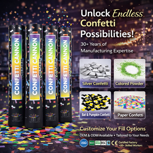 Cannone Sparacoriandoli Personalizzato, Sparacoriandoli ad Aria Compressa, Carta Biodegradabile per Matrimoni, Compleanni, Eventi, Forniture OEM - Product Image 3