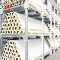 Rouleau de tissu en vinyle pour l'extérieur HL Bannière en PVC à dos blanc Bâche en vinyle laminé Rouleau de bannière flexible brillant