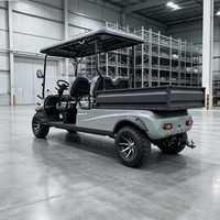 Voiture de golf électrique tout-terrain Rainbow 72V certifiée CE, freins à disque, 2 places personnalisées avec benne arrière hydraulique, autonomie 70-90 km