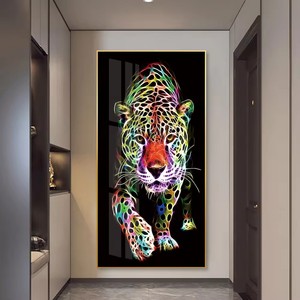 Peinture décorative moderne de lion imprimée, grande peinture en porcelaine cristalline d'<span class=keywords><strong>animaux</strong></span> <span class=keywords><strong>sauvages</strong></span> pour la décoration du salon - Product Image 5