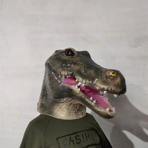 Bán Buôn Cosplay Masquerade Đảng Mặt Nạ Động Vật Halloween Phục Sinh Nguồn Cung Cấp Đầy Đủ Đầu Cá Sấu Mặt Nạ - Product Image 5