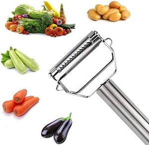 2 éplucheurs à légumes multifonctionnels en acier inoxydable, éplucheurs à pommes de terre, éplucheurs julienne - Product Image 5