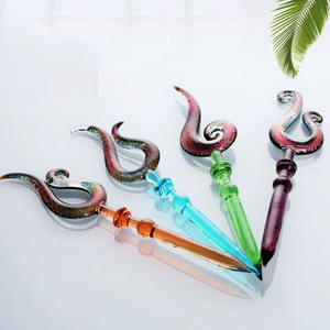 BSCI認定ガラス喫煙アクセサリーツール<span class=keywords><strong>Hookah</strong></span>タンパーロッドクリエイティブヘッド付きプライベートラベル - Product Image 1