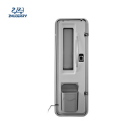Porte de verrouillage à point unique en alliage d'aluminium haute résistance pour remorque de caravane rv porte moustiquaire intégrée