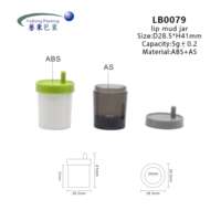 Pot cosmétique transparent en ABS/AS pour baume à lèvres 5g, personnalisable avec votre marque, format voyage, mini-contenant pour crème de maquillage