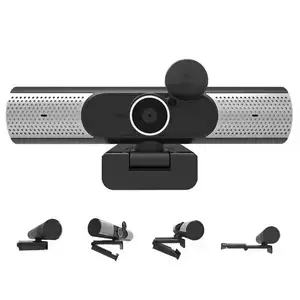 Webcam usb 4k com microfone, autofoco para pc, câmera web full hd 2k 4k 1080p