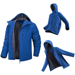 Chaqueta Impermeable Deportiva para Hombre, Chaqueta Softshell Personalizada de Talla Grande con Capucha, Cortavientos Deportivo, Chaquetas Impermeables para Exteriores - Product Image 2