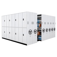 Armoire de classement mobile électrique intelligente et compacte en acier, style minimaliste, pour salle d'archives et stockage de documents