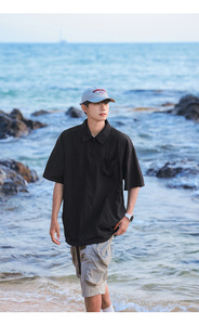 Polo de manga corta de estilo de trabajo de moda de verano 2024, nuevas prendas de vestir, camiseta de media manga con diseño informal en blanco de estilo de montaña - Product Image 2