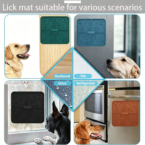 Tapis de léchage en silicone pour chien de Noël, gamelle anti-anxiété pour animaux de compagnie, tapis de léchage puzzle pour soulager l'anxiété, carré, petit, moyen, grand, XL - Product Image 2
