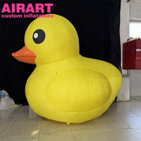 Vente flash : Canard jaune gonflable en tissu Oxford, mascotte de canard de dessin animé gonflable