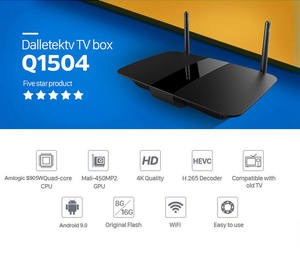 Decodificador Leadcool Android 9.0 S905W Quad Core Q1504 Smart TV Box WIFI 2.4G USB2.0 HDR10+ Resolución 4K 1GB 8GB Memoria - Product Image 5