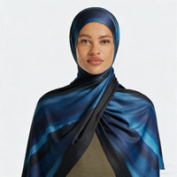 Hijab Premium Bermotif Cetak Bahan Jersey Cair, Jilbab Grosir Motif Bunga Bahan Modal Katun untuk Wanita Muslim