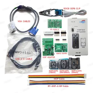 Pembaca Programmer RT809F, 8 Adaptor SOP8 Chip IC Universal Motherboard LCD