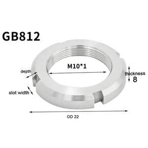 Nhà máy chuyên nghiệp thép không gỉ rãnh vòng trục khóa nutst M25 lục giác khóa NUT - Product Image 5