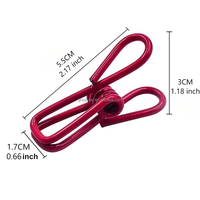 10 pièces/sac pinces à linge colorées pinces à copeaux en acier enduit de PVC pince à linge en acier inoxydable coupe-vent
