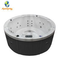 Spa chauffant extérieur forme ronde acrylique 7 places bain à remous jacuzzier spa baignoires pour jardin intérieur extérieur avec 28 jets