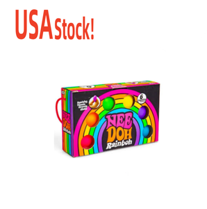 Nuevo en stock en EE. UU.: NeeDoh Rainbow Teenie Needoh, paquete de 6 mini pelotas antiestrés blandas, juguetes sensoriales para apretar - Product Image 2