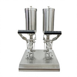Commercial 5L*2 Non-Electric Churro Filler 3 Nozzles Manual Spanish Churros Cream Filling Machine for Bakeries Milk Flour - Product Image 2