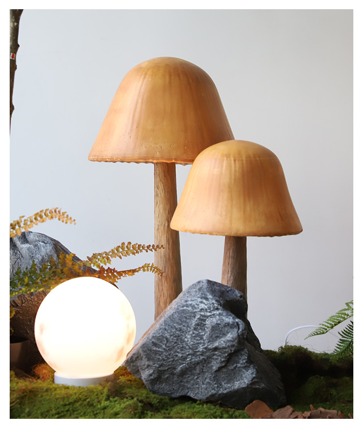 faux mushrooms decor