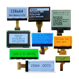 จอแสดงผล Lcd แบบกำหนดเอง Tn Htn Stn Fstn Va อักขระ Lcd Cog Dot 128*64 14ส่วนการแสดงภาพกราฟิกสีขาวดำแบบดิจิตอล7ส่วน