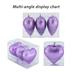 Настраиваемые розовые блестящие пластиковые коробки в форме сердца Прочные прозрачные упаковочные украшения для дня Святого Валентина подвесные украшения - Product Image 6