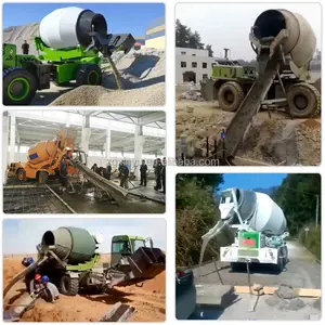 Çin taşınabilir 3.5cbm self_loading_concrete_mixer beton mikser kaldırma hareketli kendinden yükleme