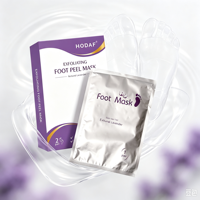 Masque exfoliant pour les pieds à la lavande, marque privée, élimination des peaux mortes, chaussettes peel-off pour salons de beauté