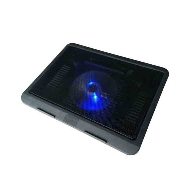 N19 Black USB Powered Portable Silent Fan Laptop Cooling Pad Stand with Metal Mesh for Universal Laptop Size in Stock