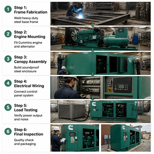 Prix limité : Groupe électrogène portable 50 kW 80 kVA pour moteur Cummins, diesel 40 kW 50 kVA, sur remorque, conception silencieuse, puissance nominale - Product Image 3