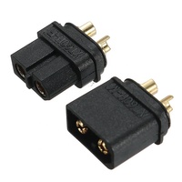 Connecteur Amass XT60H 30A mâle femelle noir avec gaine pour batterie Lipo RC