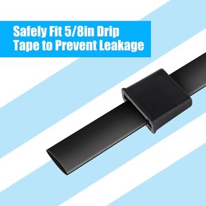 50pcs Black 5/8inch <strong>End</strong> <strong>Plug</strong> Water <strong>Drip</strong> Tape Kit <strong>Drip</strong> Irrigation System for Vegetable Garden Row <strong>Ends</strong> <strong>Drip</strong> Irrigation Tape <strong>End</strong> - Product Image 5