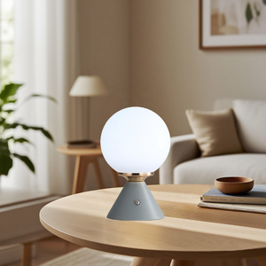 Европейская минималистичная светодиодная настольная лампа с аккумулятором, сенсорным управлением, регулируемой яркостью, 2700K, теплый белый свет, ночник для спальни и стола - Product Image 6