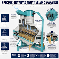 Machine de déstonage par gravité à aspiration pour graines et céréales, pour sésame, soja, blé, riz paddy