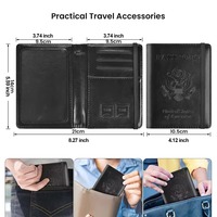 Portefeuille de voyage personnalisé durable, organiseur de cartes de crédit, protection RFID, en cuir PU, étui pour passeport pour sortir