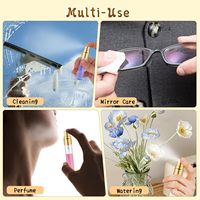 Flacons en verre cylindriques transparents givrés de 5 ml pour cosmétiques, mini vaporisateurs rechargeables vides pour parfums et diffuseurs à bâtonnets